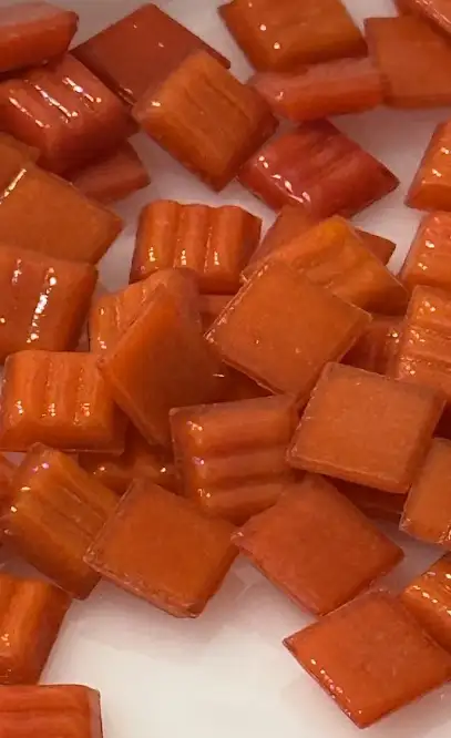 Work-in-progress view of The Empress Mosaic in the gallery studio.